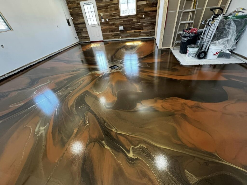 Metallic Epoxy Flooring Garage Floor Coating Near Me Traverse City Michigan